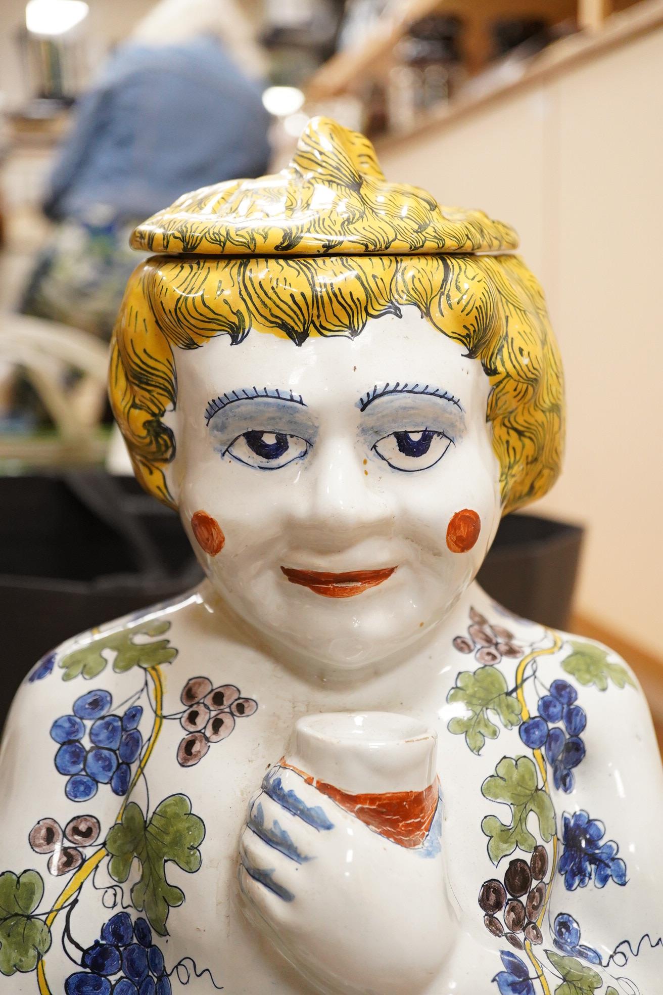 Six Italian faience Botanical apothecary jars and covers - 26cm high, two other 19th century style jars and three other related items.